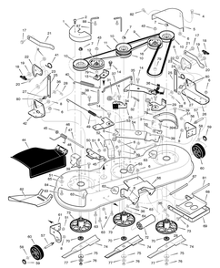 Mower Housing Diagram and Parts List for 468602X68A 2005 Briggs and Stratton Lawn Tractor